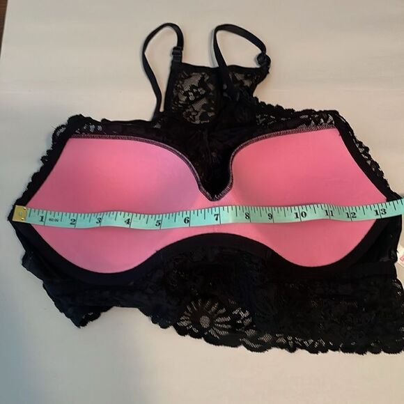Victoria’s Secret PINK Wildflower Lace High Neck Bralette S - Black - Picture 13 of 15